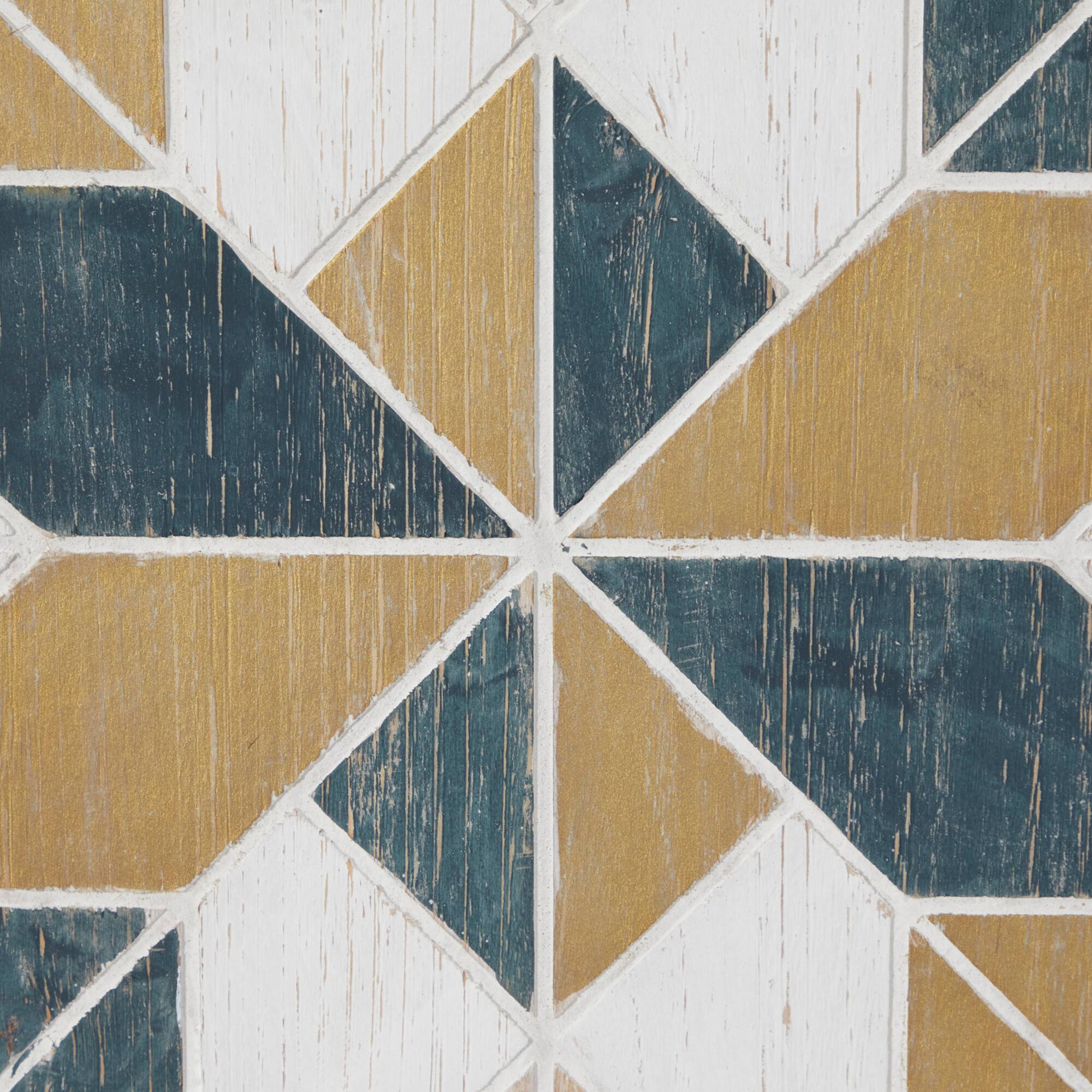 15" Brown Wood Farmhouse Abstract Wall Decor, 3ct.